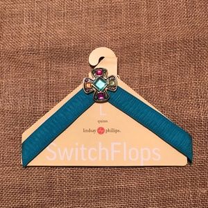 Lindsay Phillips Switch Flops Turquoise Jewel Tone